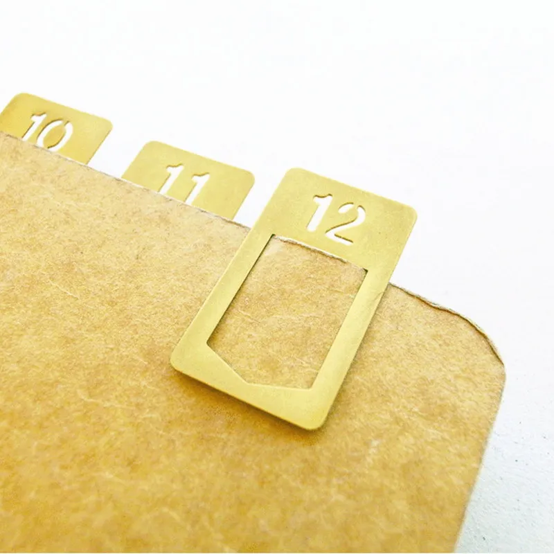 Stationery Office And School Supply Stores - 12 Cái/lốc Vintage Đồng Đánh Dấu