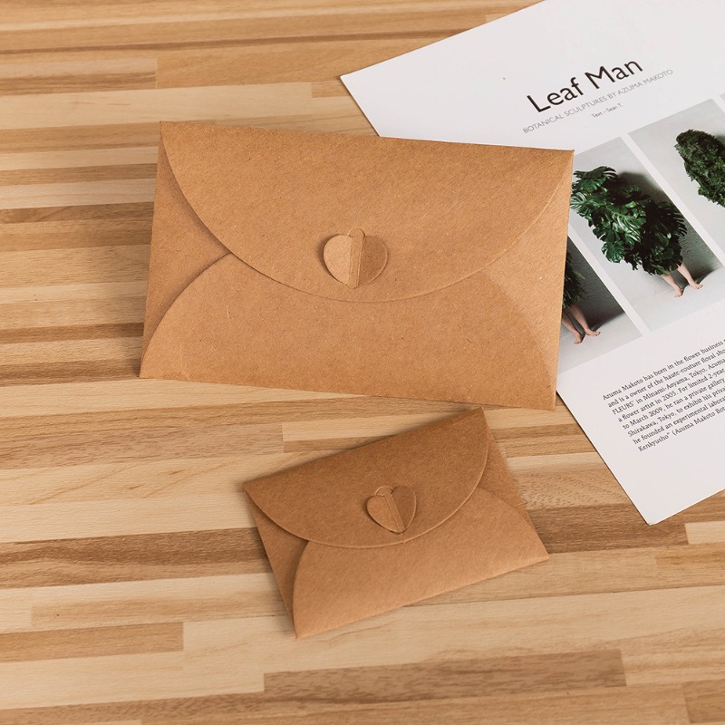 Letter Envelope Kraft - 10Pcs Gold Foil Heart Kraft Paper