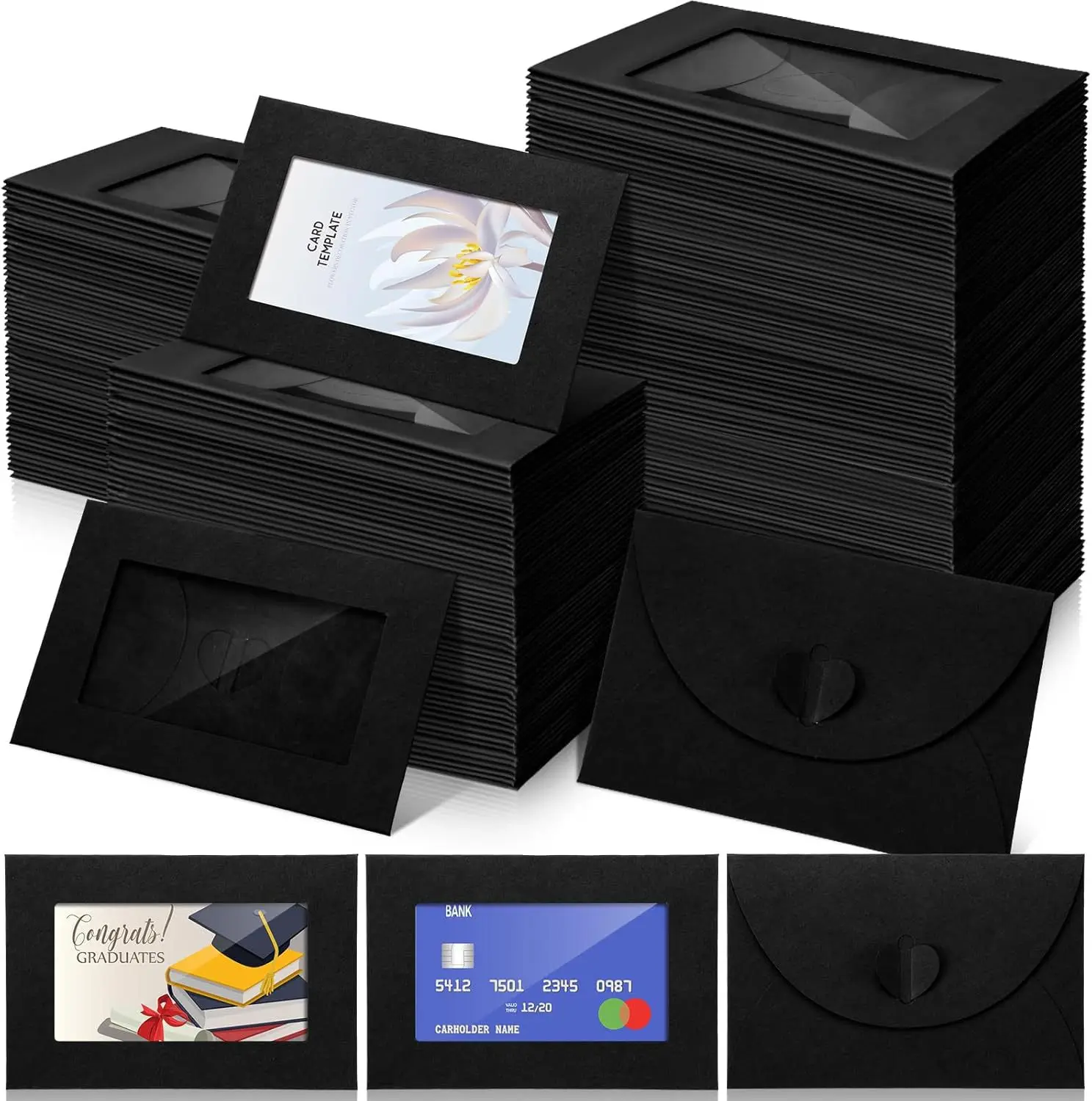 Letter Envelope Kraft - 50pcs/lot 10.5X7cm Envelope Postcard Window Opening