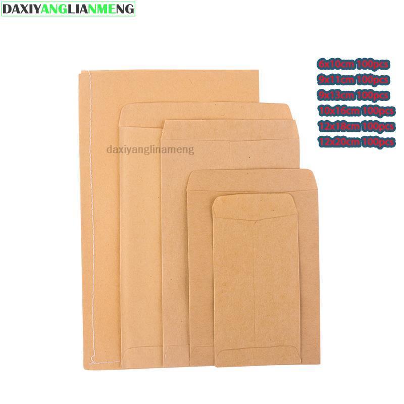 Letter Envelope Kraft - 100 Chiếc 6*10 10*16 9*1312*20Cm Giấy