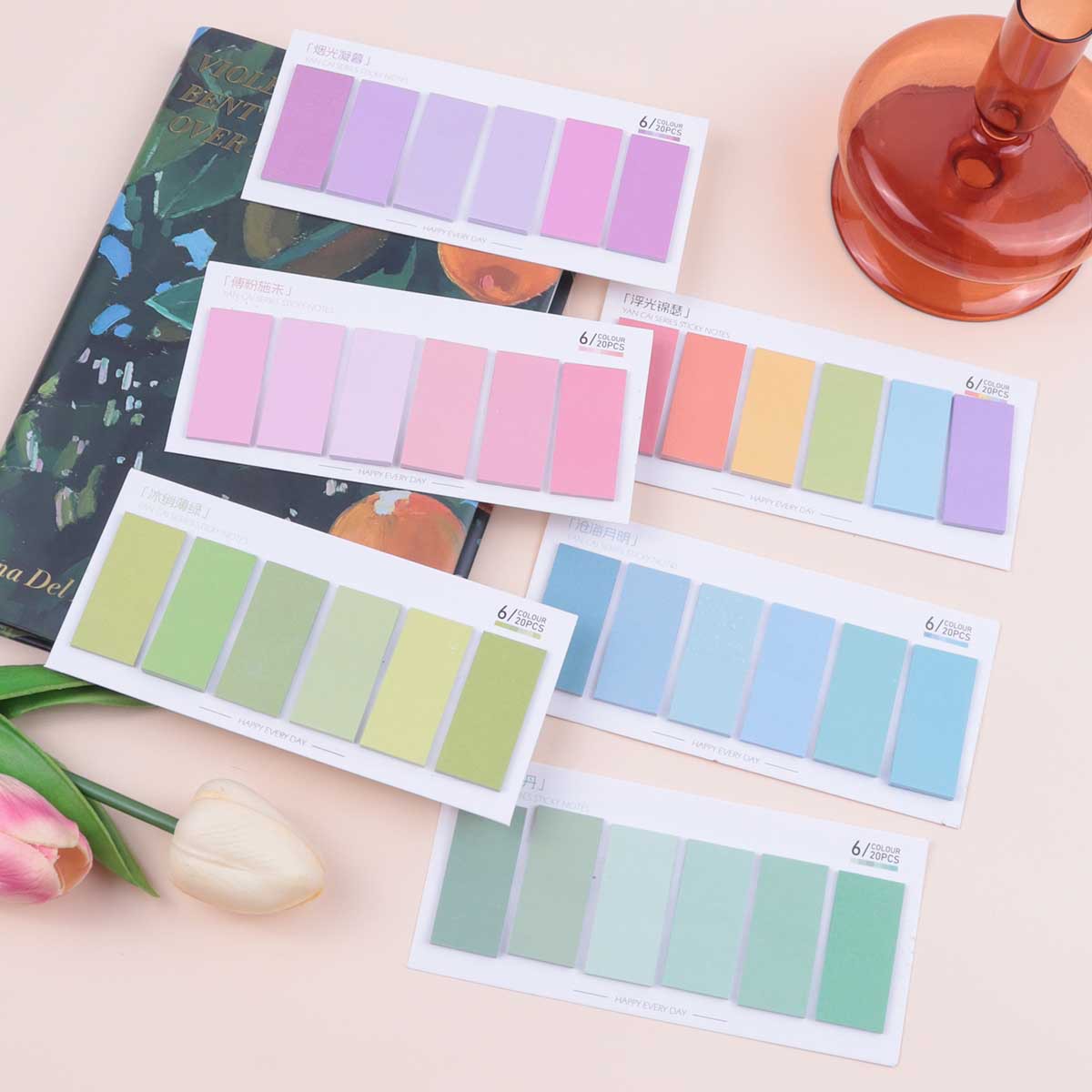 Office Stationery Supply List - 120 Sheets Sticky Notes with Ruler