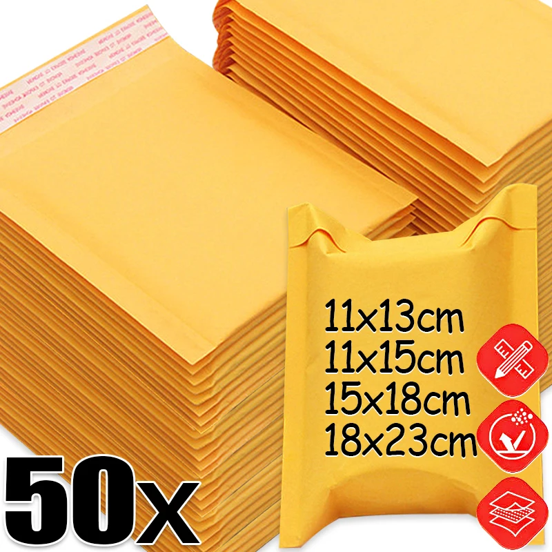 Letter Envelope Kraft - 50/10x Kraft Paper Bubble Mailers Envelopes