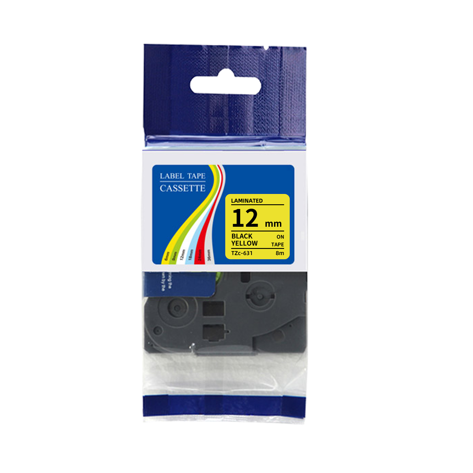 Label Printer Tape - Compatible TZe 631 Label Tape Black