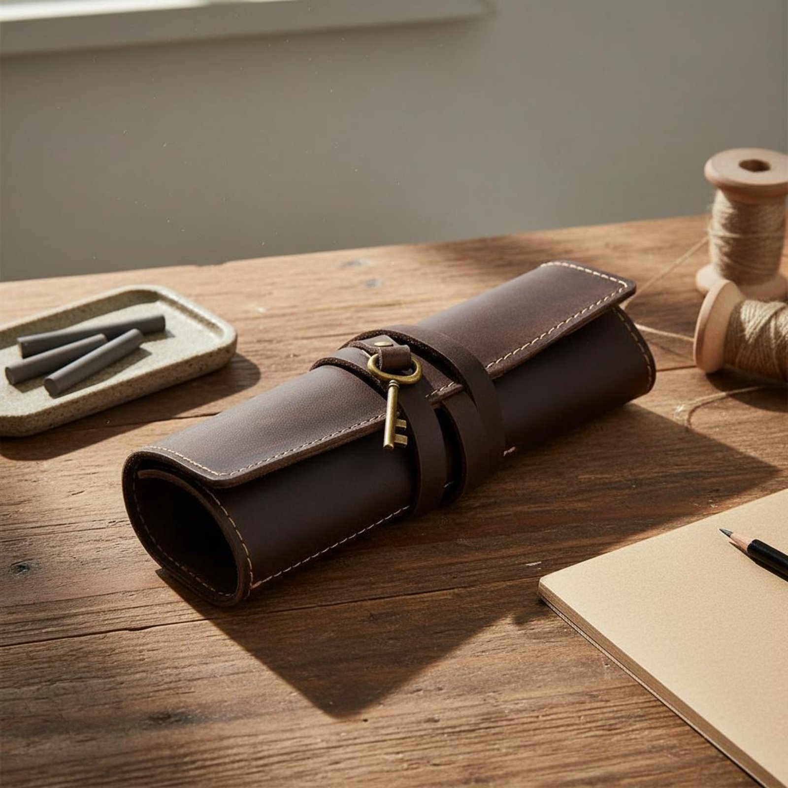 Leather Foldable Writing Utens - đánh giá và giá Pen Pouch Roll