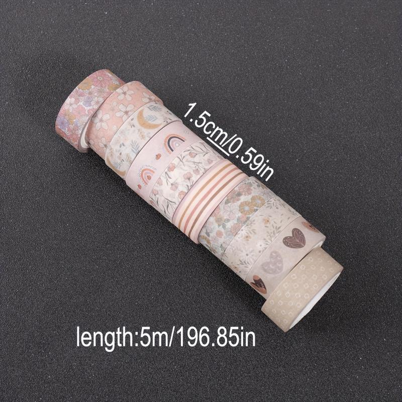 1Set 10Rolls Gentle Style Wash - đánh giá và giá Washi Tape Set
