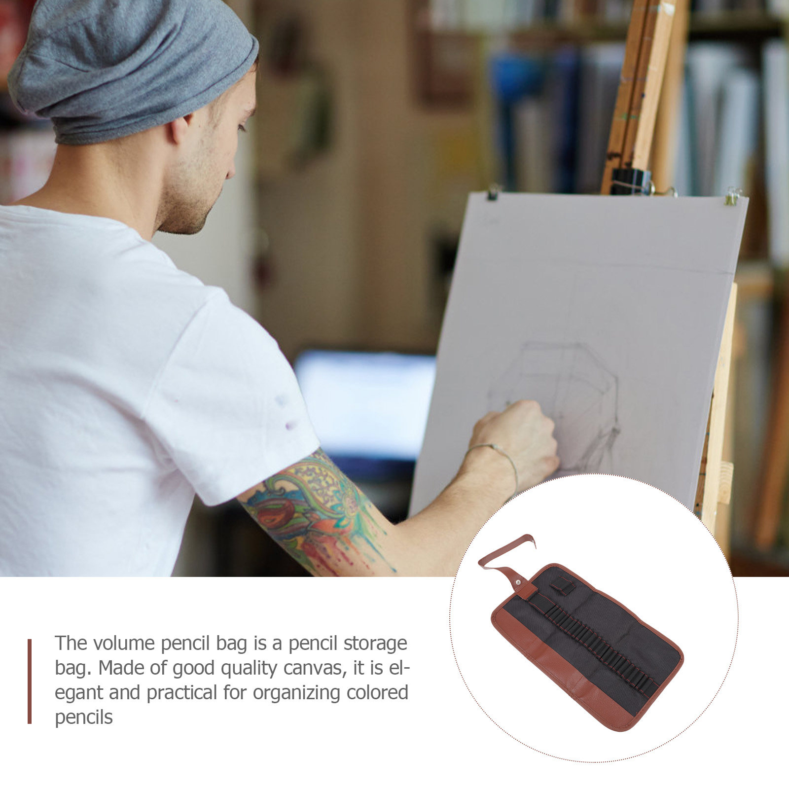 2Pcs Canvas Pencil Wrap Portab - đánh giá và giá Pen Pouch Roll