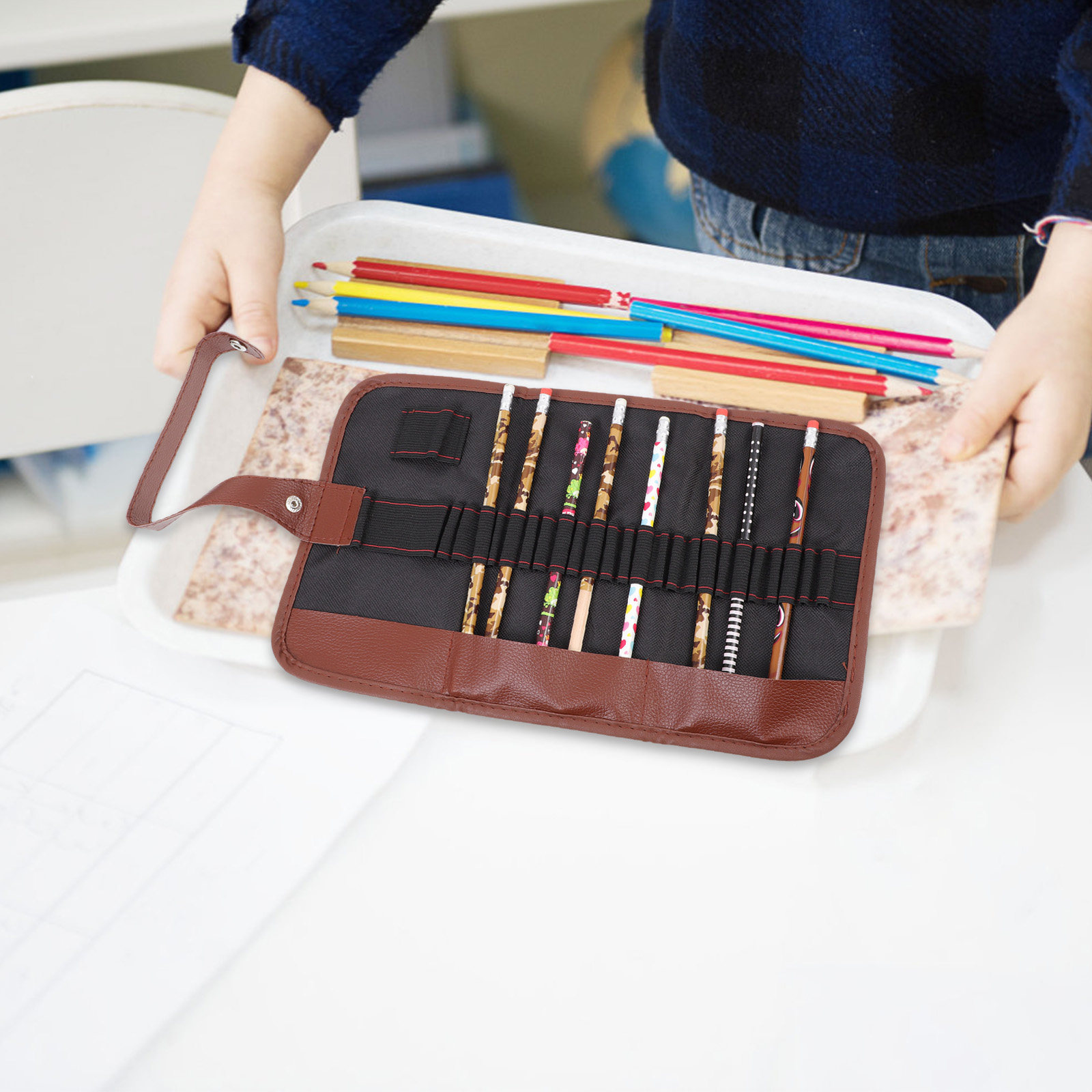 2Pcs Canvas Pencil Wrap Portab - đánh giá và giá Pen Pouch Roll