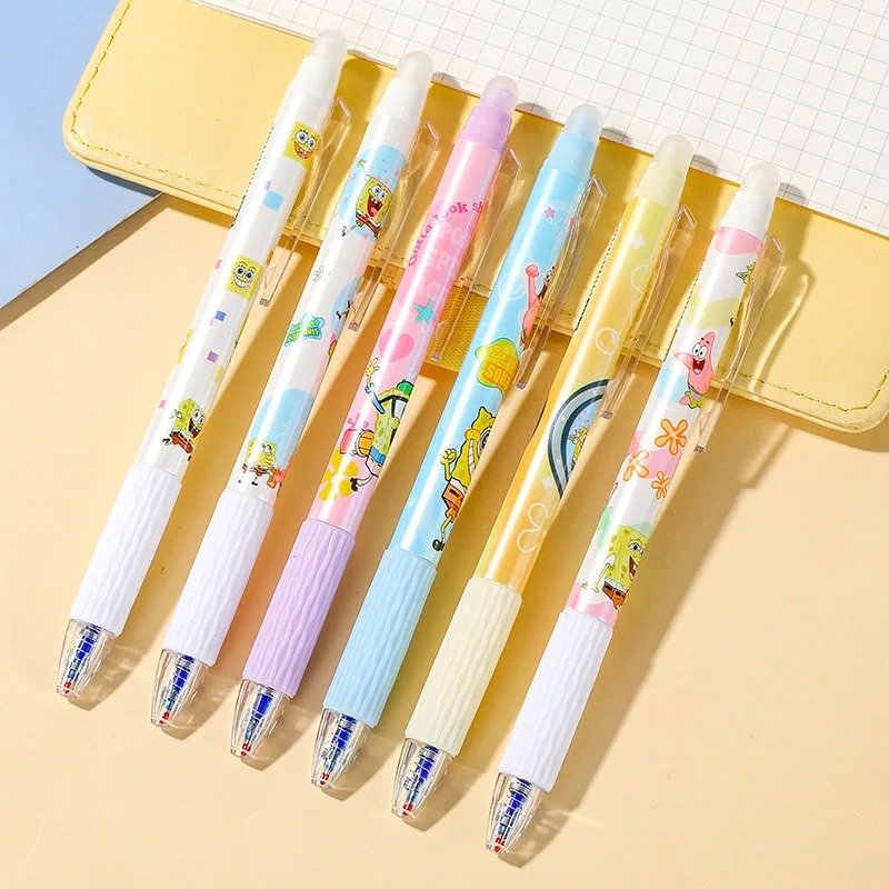 6Pcs/Set SpongeBob Kawaii Eras - đánh giá và giá Gel Ink Pen Set