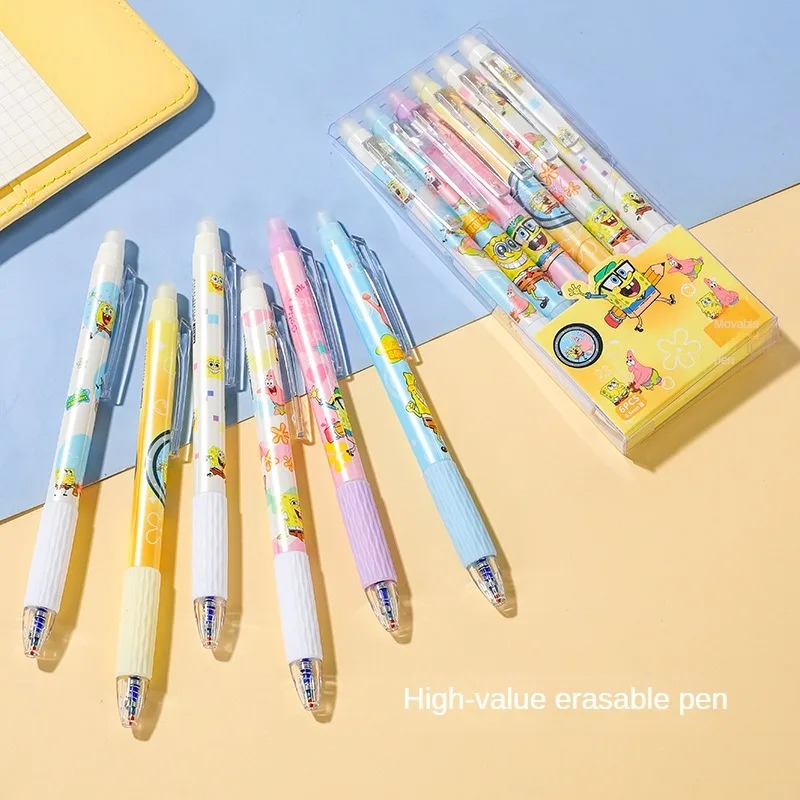 6Pcs/Set SpongeBob Kawaii Eras - đánh giá và giá Gel Ink Pen Set