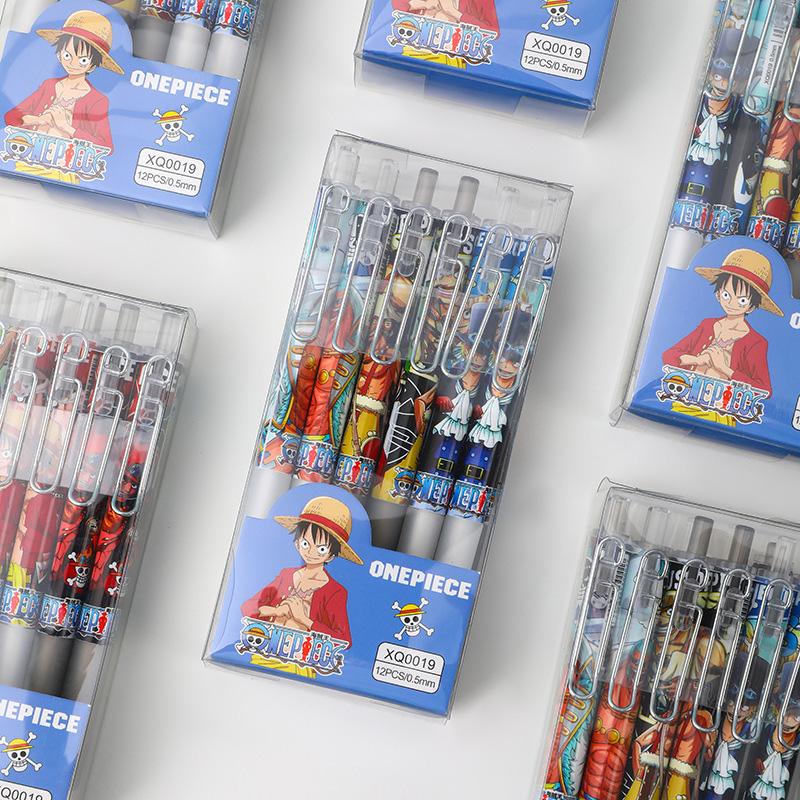 Anime One Piece 12/24Pcs Black - đánh giá và giá Gel Ink Pen Set