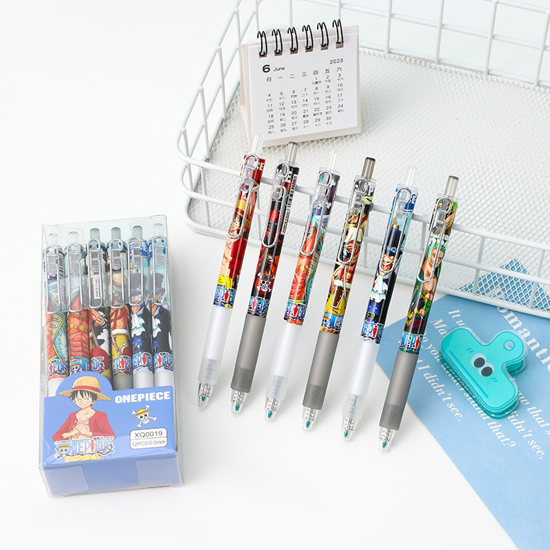 Anime One Piece 12/24Pcs Black - đánh giá và giá Gel Ink Pen Set