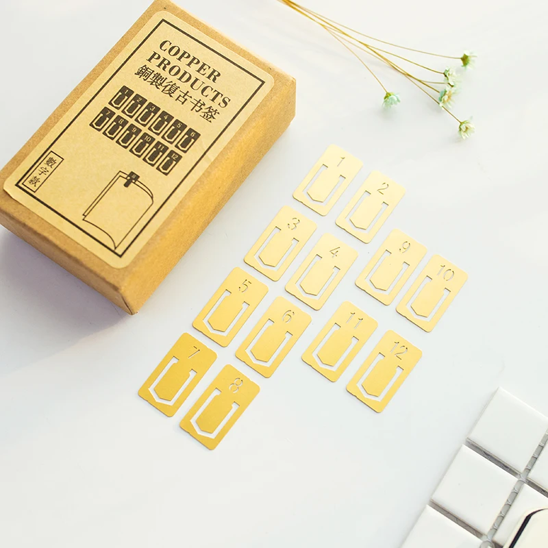 12 Cái/lốc Vintage Đồng Đánh D - đánh giá và giá Stationery Office And School Supply Stores