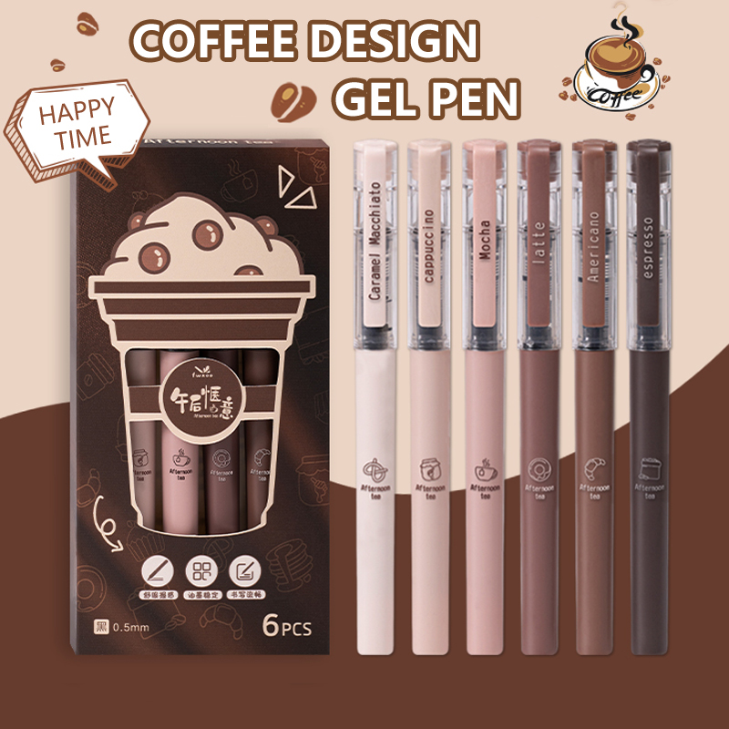 Pack of 6 Brown Gel Pens - 0.5 - đánh giá và giá Gel Ink Pen Set