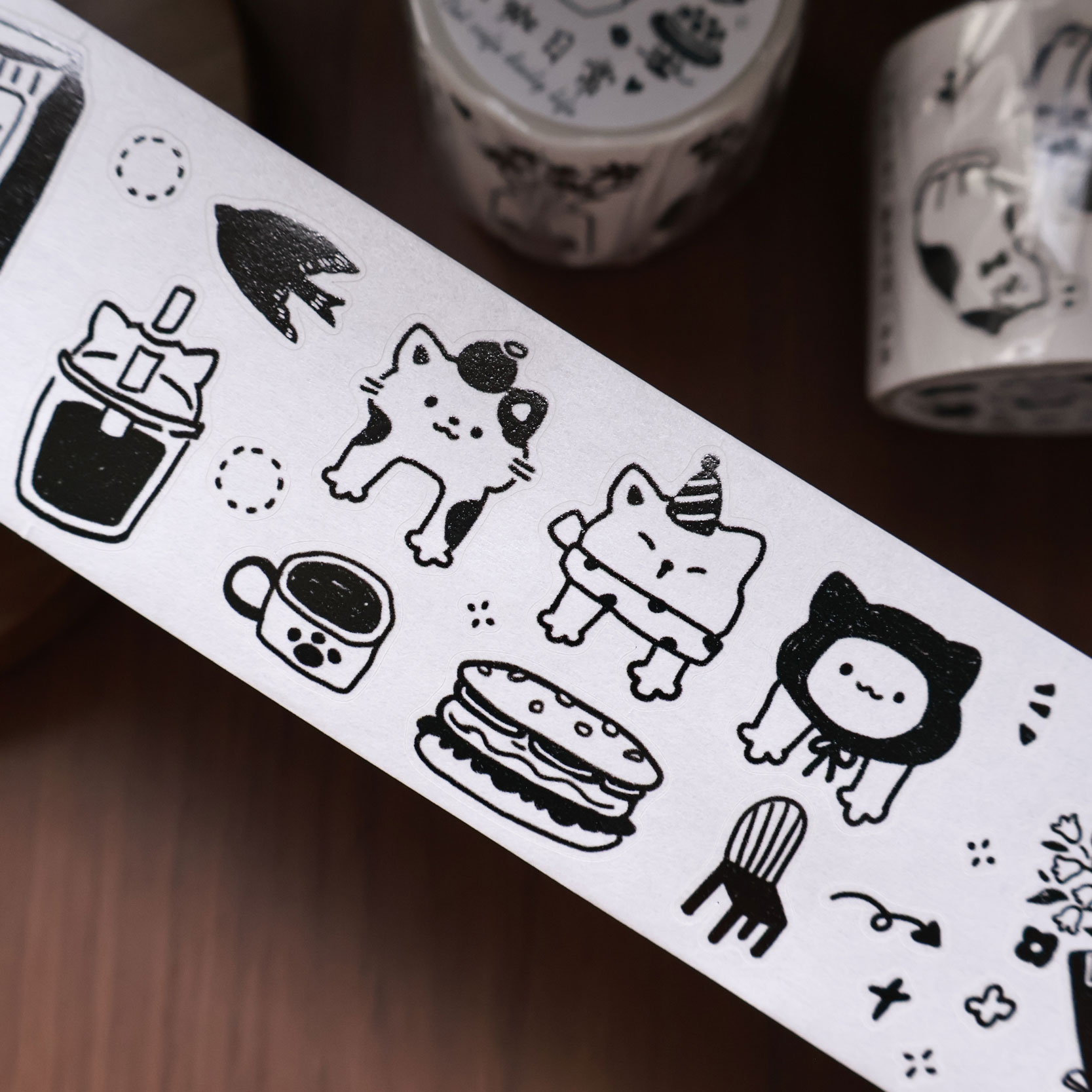 YiEr Studio Vintage Daily Cat' - đánh giá và giá Washi Tape Set