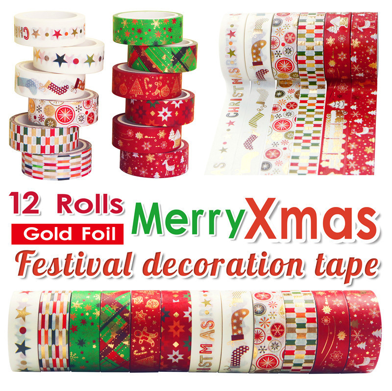 60 Mét Giáng Sinh Washi Băng B - đánh giá và giá Washi Tape Set