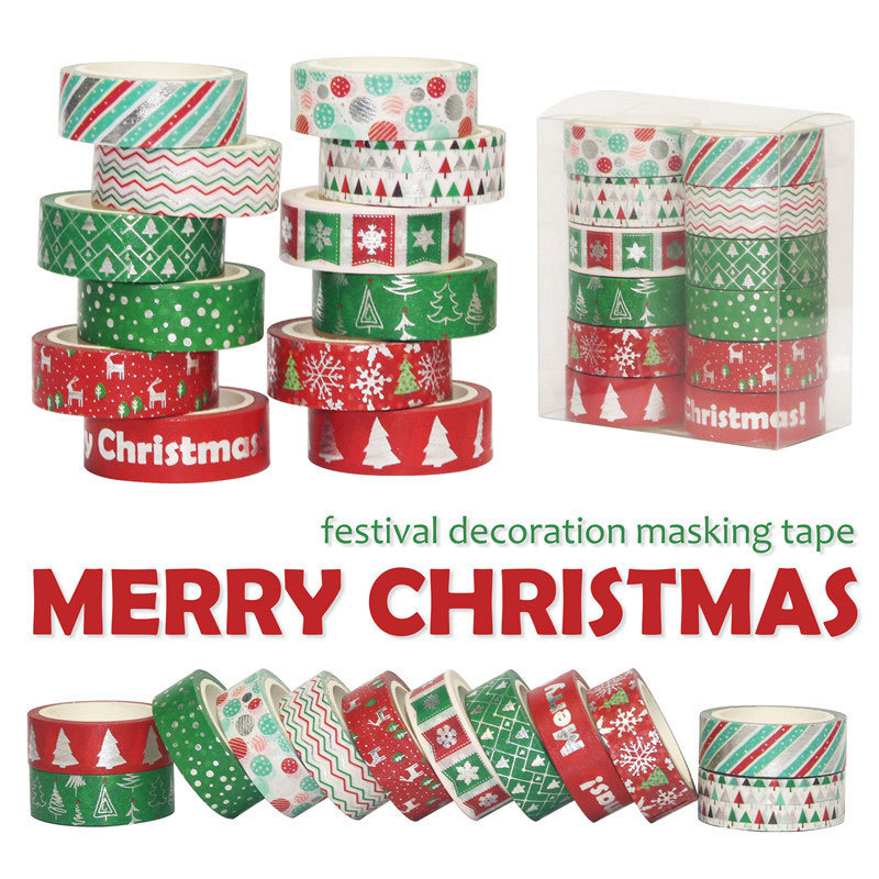 60 Mét Giáng Sinh Washi Băng B - đánh giá và giá Washi Tape Set