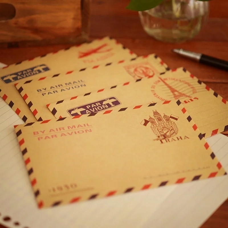 10pcs 9.7*7.5cm  Retro Popular - đánh giá và giá Letter Envelope Kraft