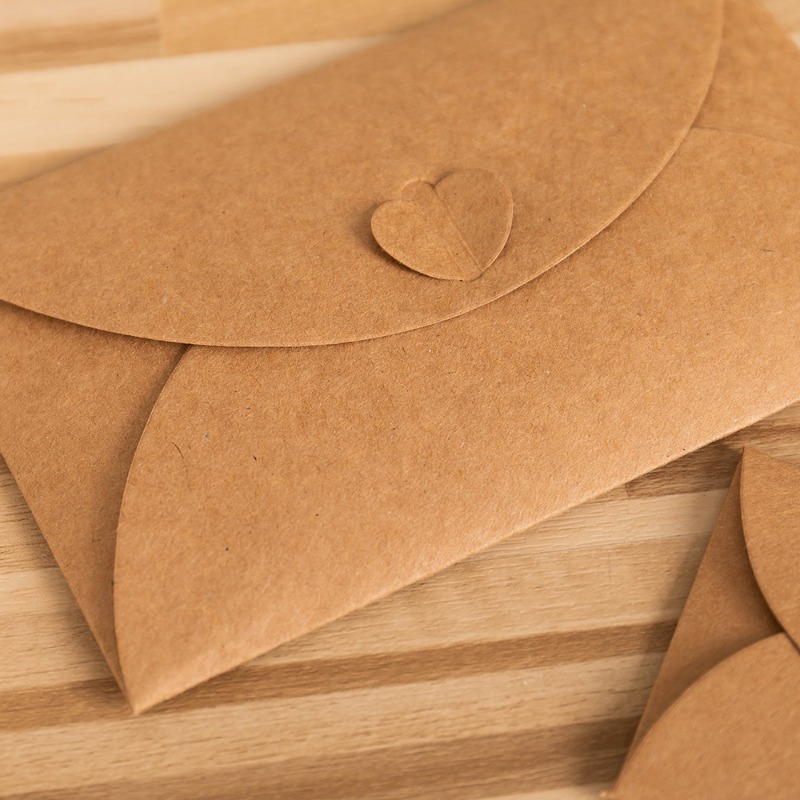 10Pcs Gold Foil Heart Kraft Pa - đánh giá và giá Letter Envelope Kraft