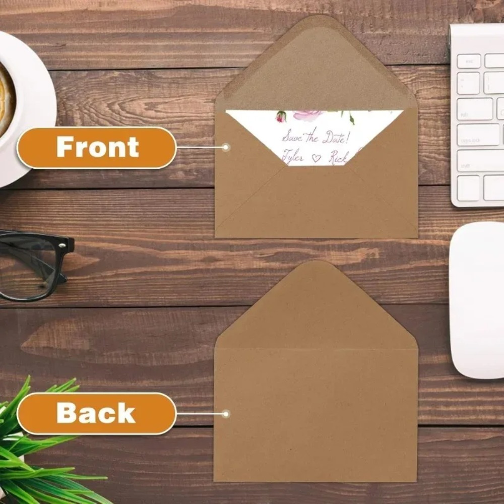 50Pcs Classical Brown Kraft Bl - đánh giá và giá Letter Envelope Kraft