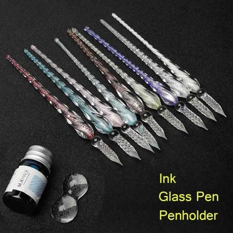 Colored Crystal Glass Dip Pen  - đánh giá và giá Fountain Pen Ink