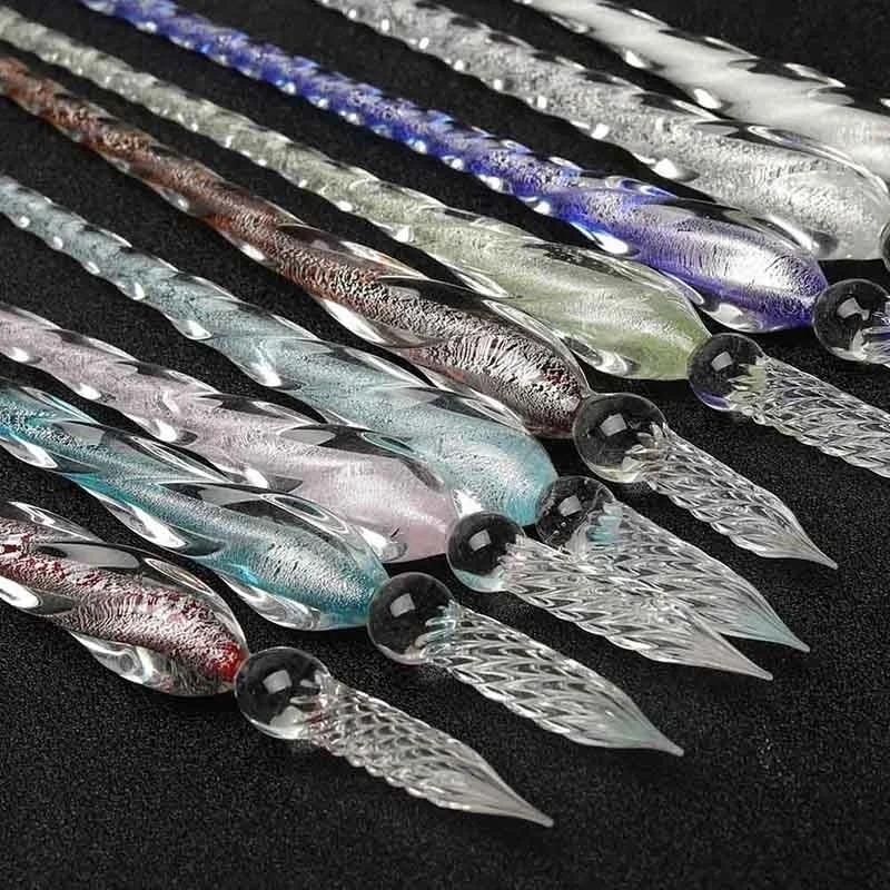 Colored Crystal Glass Dip Pen  - đánh giá và giá Fountain Pen Ink