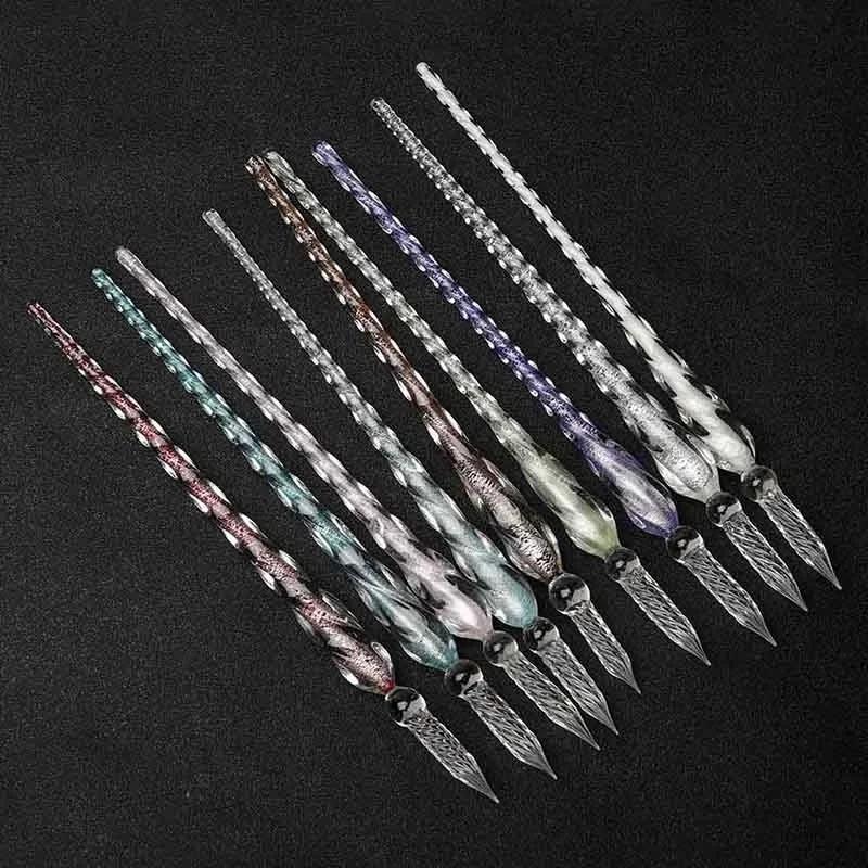 Colored Crystal Glass Dip Pen  - đánh giá và giá Fountain Pen Ink