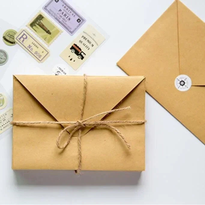 30pcs Large Triangle Fold Flap - đánh giá và giá Letter Envelope Kraft