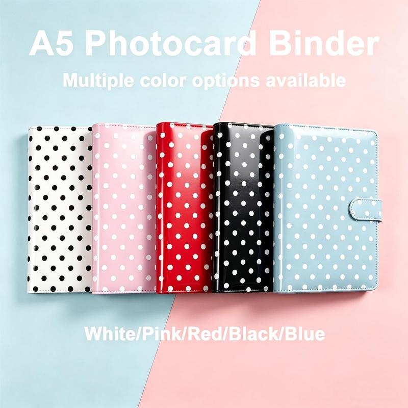 A5 Polka Dot 6 Ring Card Colle - đánh giá và giá Notebook Dotted A5