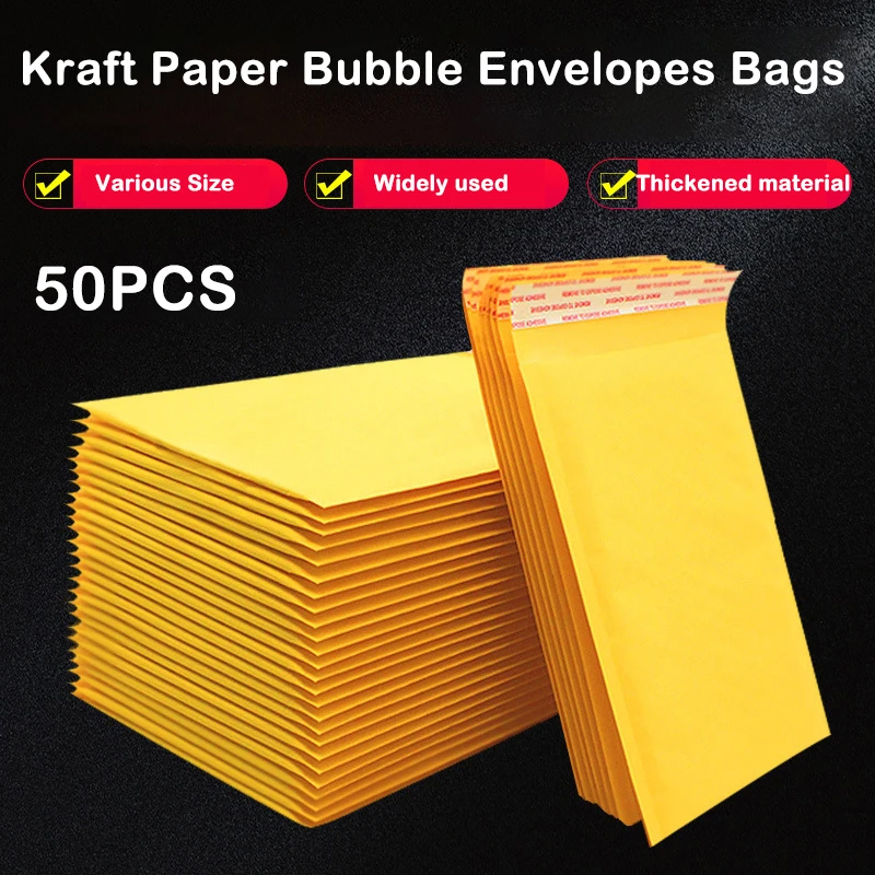 50PCS Kraft Paper Bubble Maile - đánh giá và giá Letter Envelope Kraft