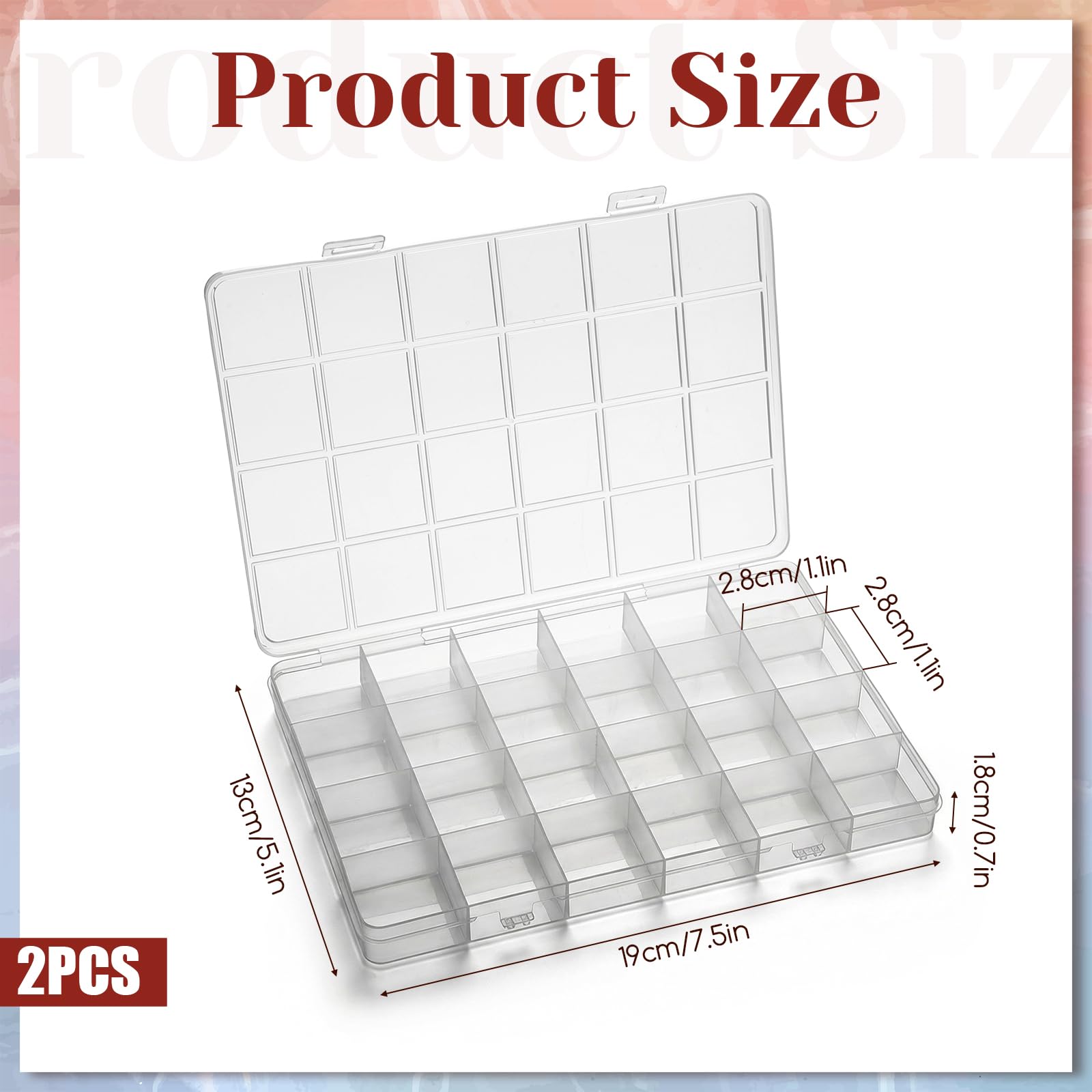 24-Grid Plastic Organizer Box  - đánh giá và giá Washi Tape Set