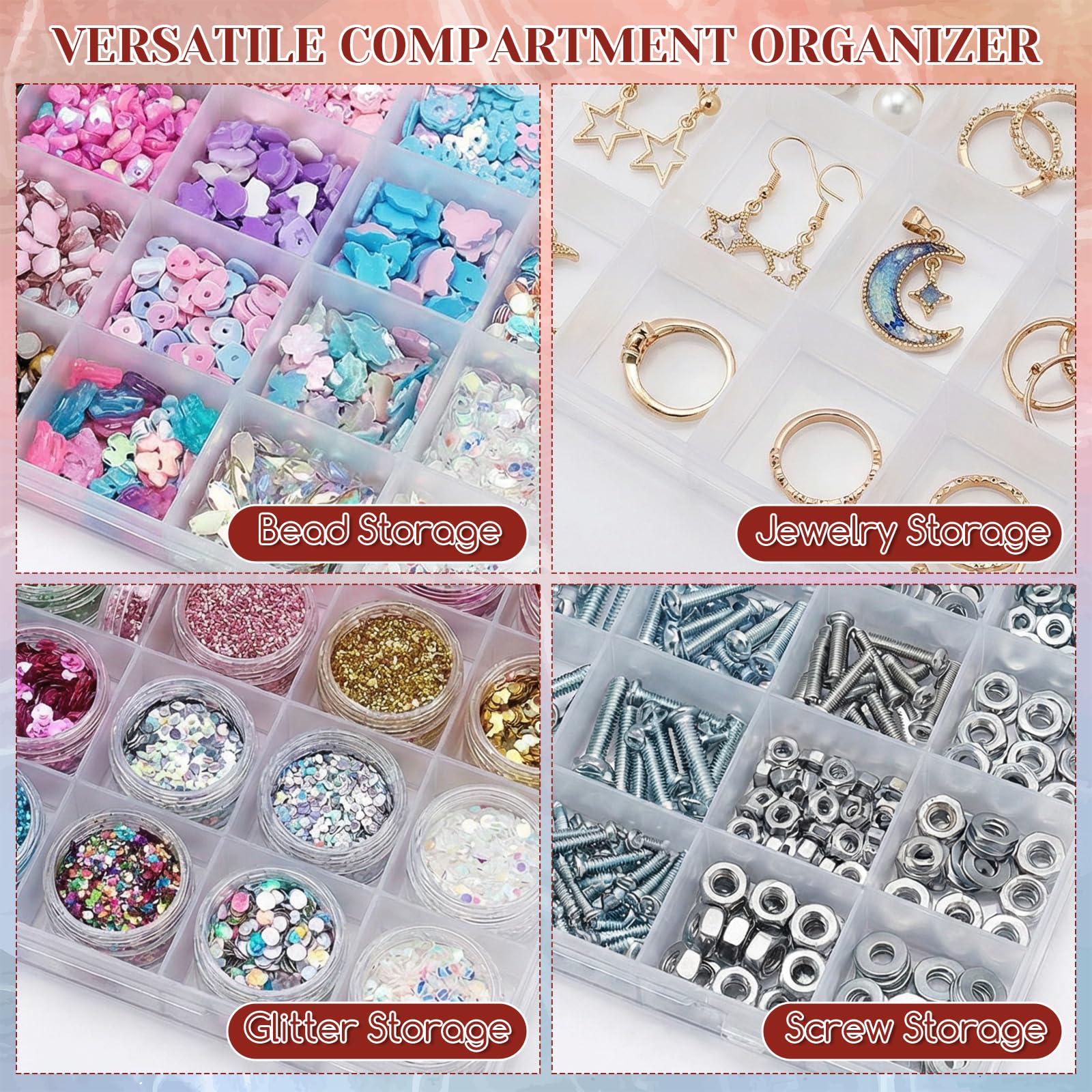 24-Grid Plastic Organizer Box  - đánh giá và giá Washi Tape Set