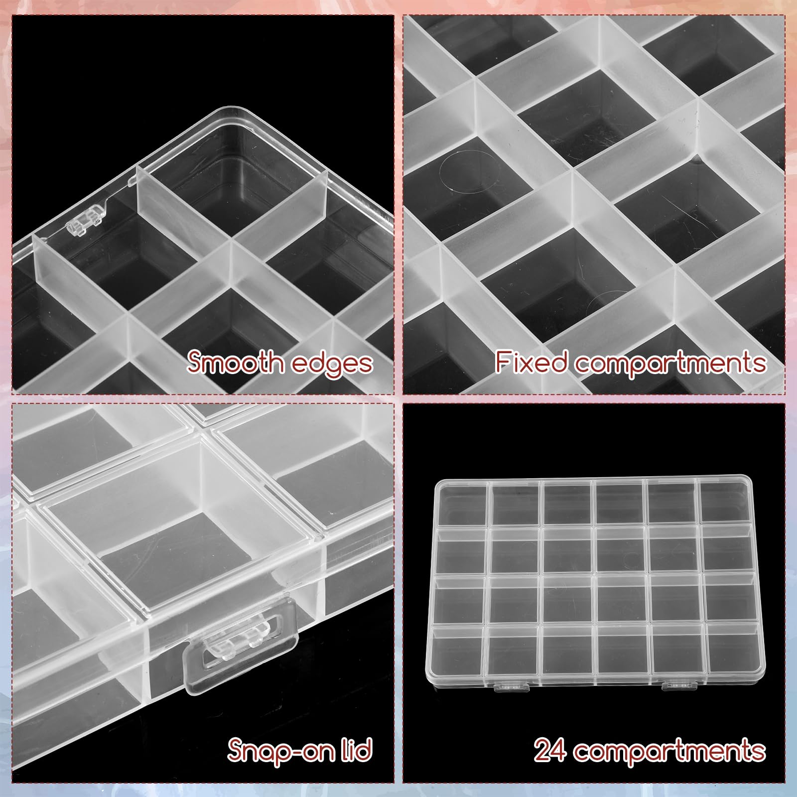 24-Grid Plastic Organizer Box  - đánh giá và giá Washi Tape Set