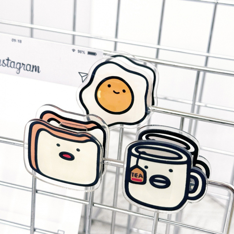 1pc Cute Toast Fried Egg Tea C - đánh giá và giá Stationery Warehouse