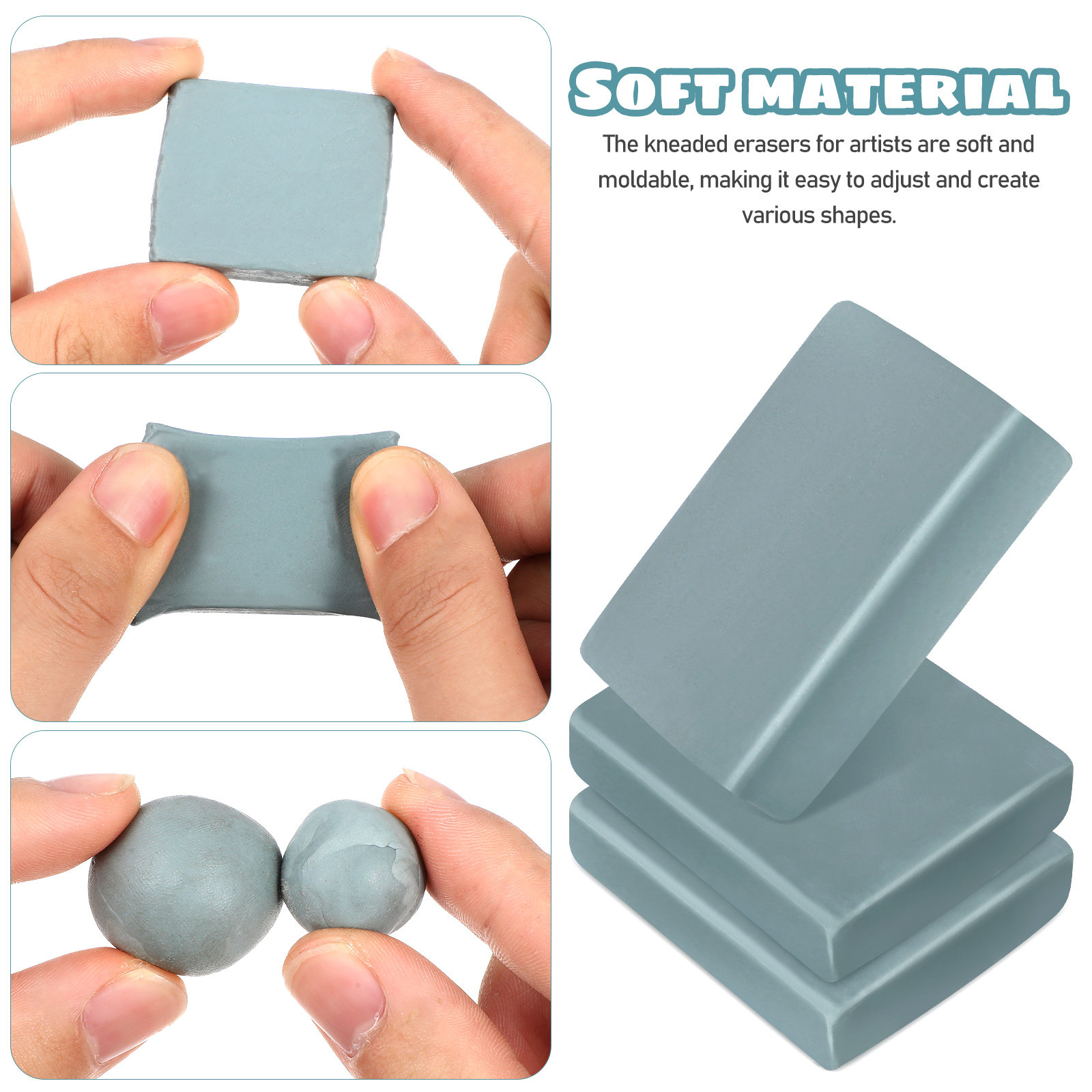 12 pcs Kneaded Erasers For Art - đánh giá và giá Rubber Eraser Kneaded
