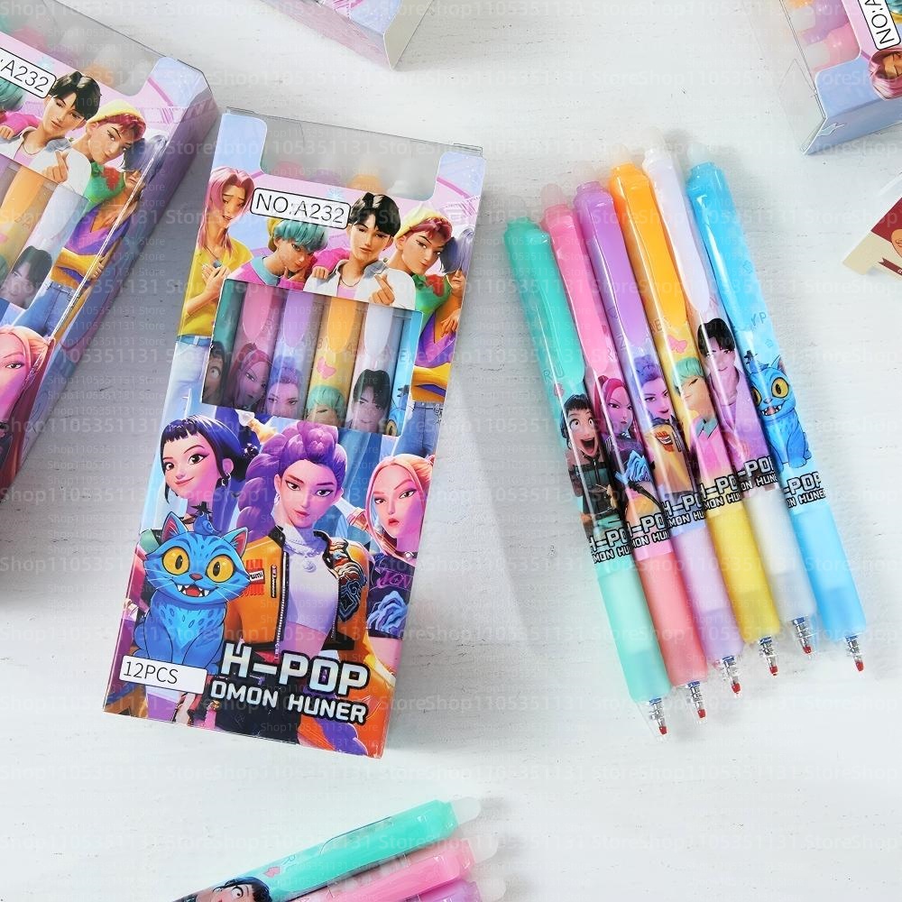 Anime Girl Group Erasable Pens - đánh giá và giá Gel Ink Pen Set
