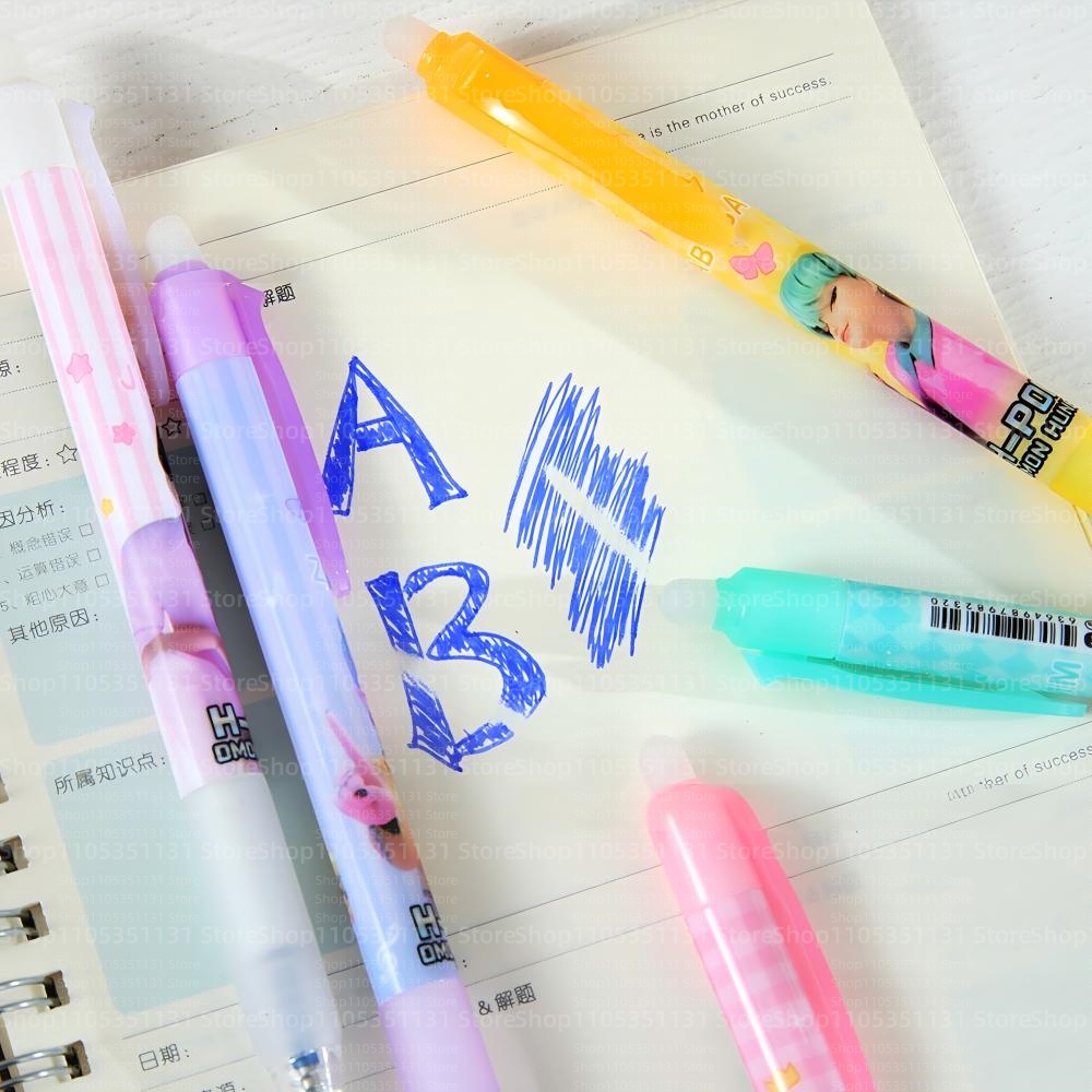 Anime Girl Group Erasable Pens - đánh giá và giá Gel Ink Pen Set