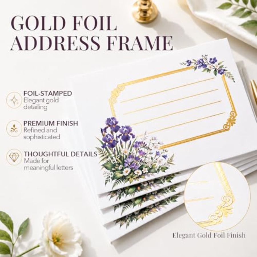Elegant Floral Stationary Set  - đánh giá và giá Letter Envelope Kraft