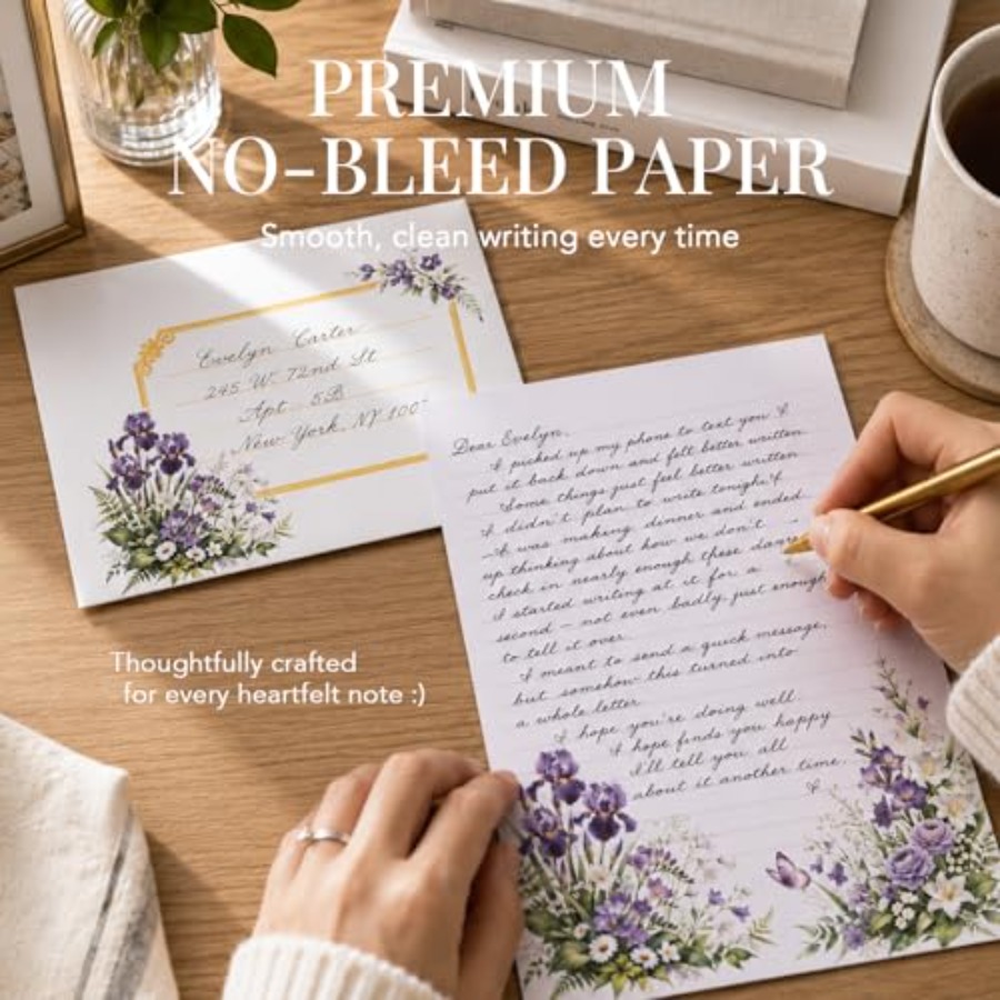 Elegant Floral Stationary Set  - đánh giá và giá Letter Envelope Kraft