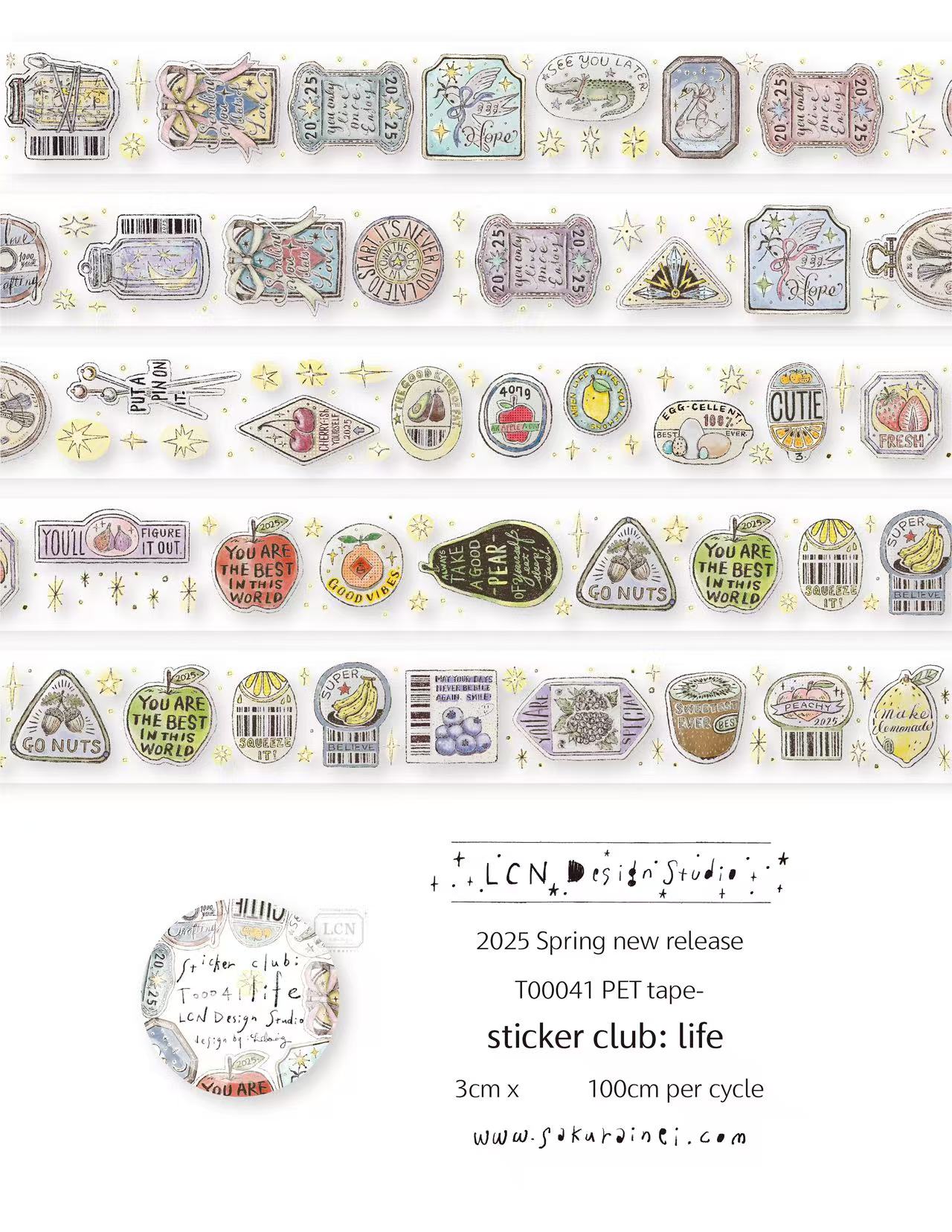 1 Loop LCN Vintage Sticker Clu - đánh giá và giá Washi Tape Set