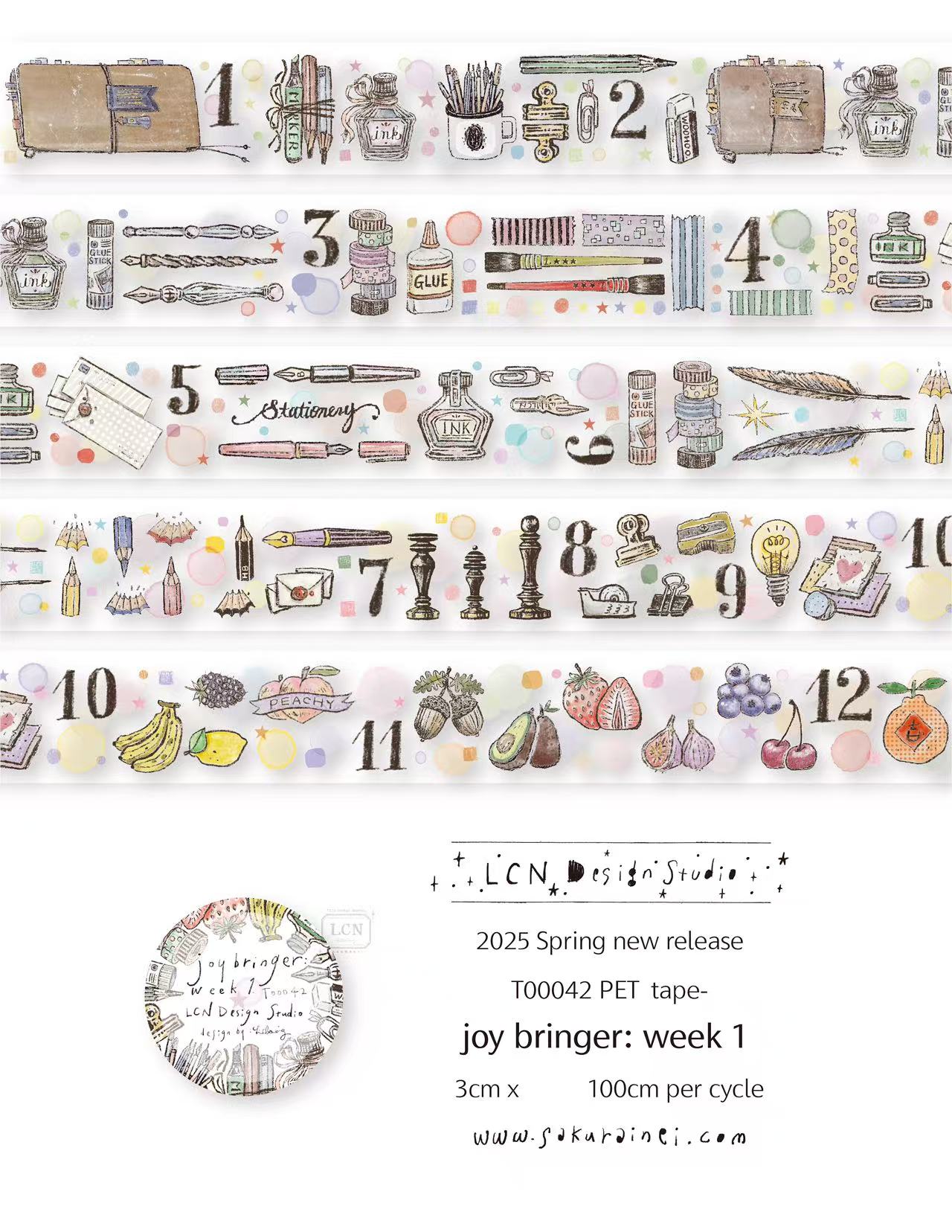 1 Loop LCN Vintage Sticker Clu - đánh giá và giá Washi Tape Set