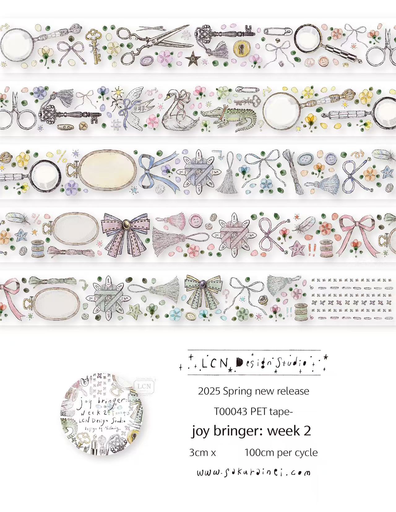 1 Loop LCN Vintage Sticker Clu - đánh giá và giá Washi Tape Set