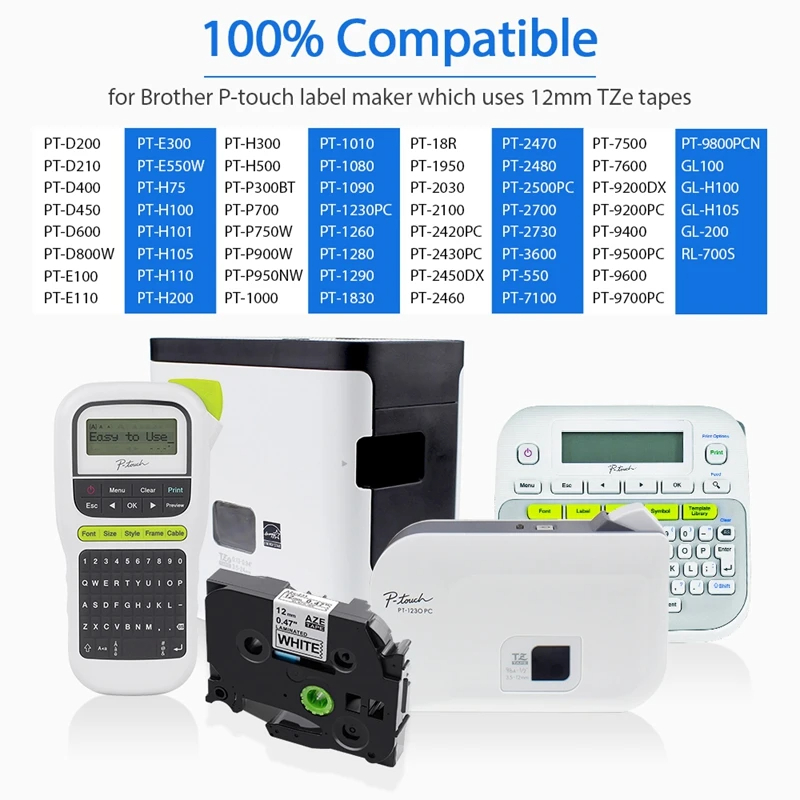 12mm Compatiblefor Brother P-t - đánh giá và giá Label Printer Tape