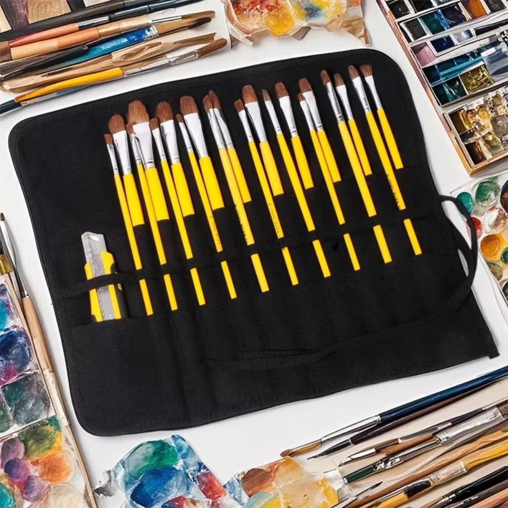 30 Slots Painting Brushes Stor - đánh giá và giá Pen Pouch Roll