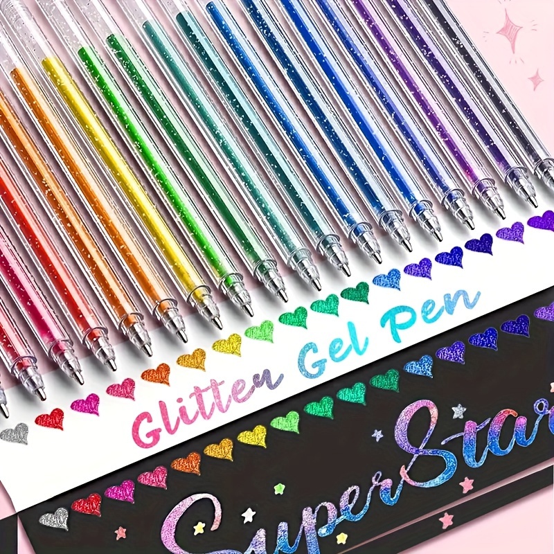 8/12/18-Piece Special Glitter  - đánh giá và giá Gel Ink Pen Set